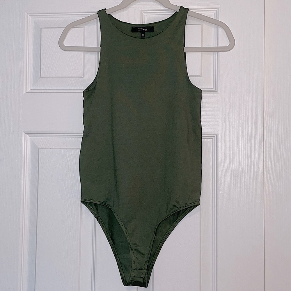 Olive scuba tank bodysuit XS